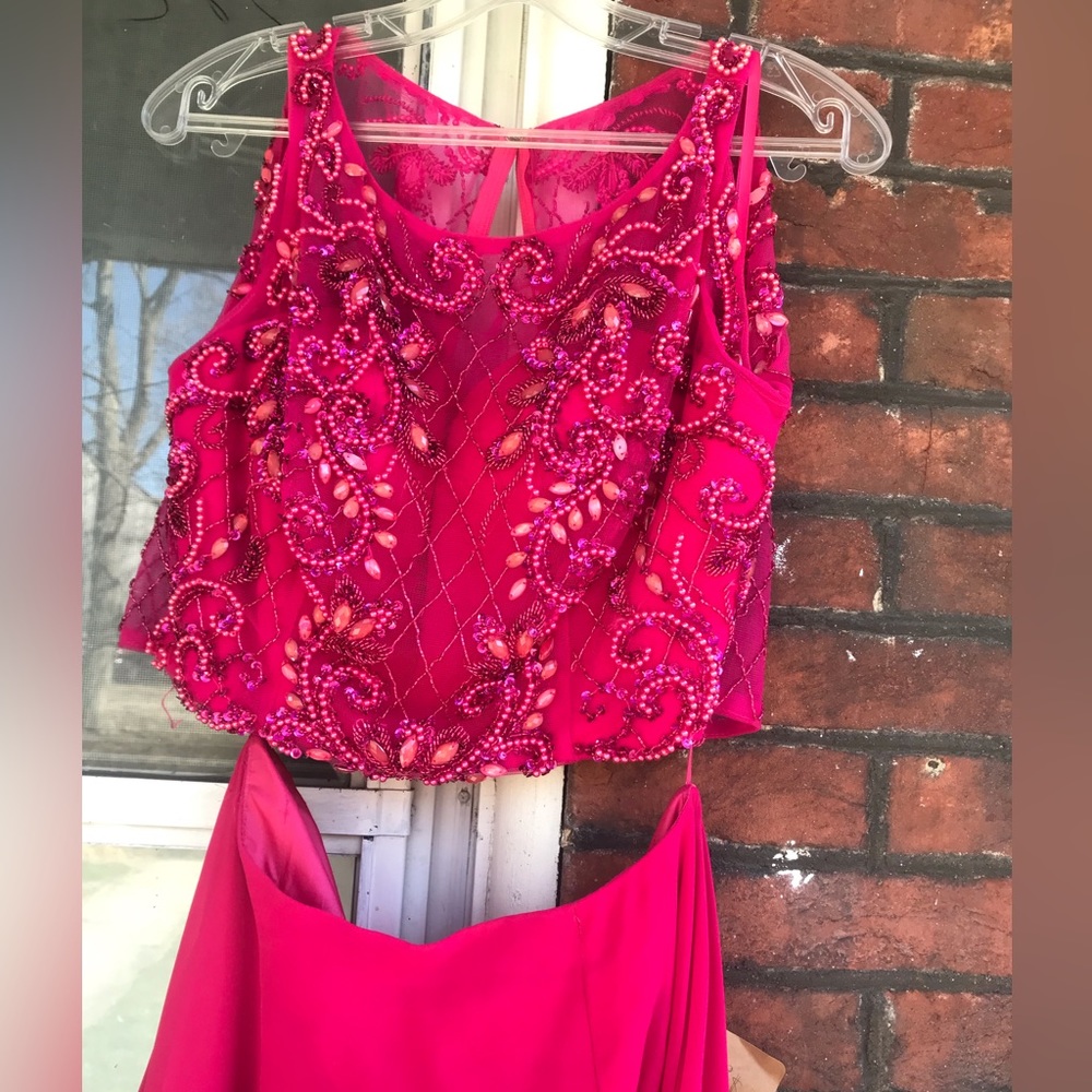 Hot Pink Two Piece Gown